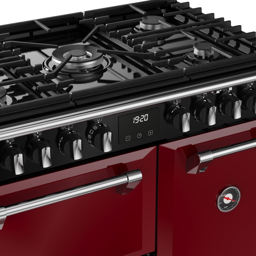 Stoves DX RCA RICH 90DF GAR 90cm Dual Fuel Range Cooker, Garnet Red, A Rated
