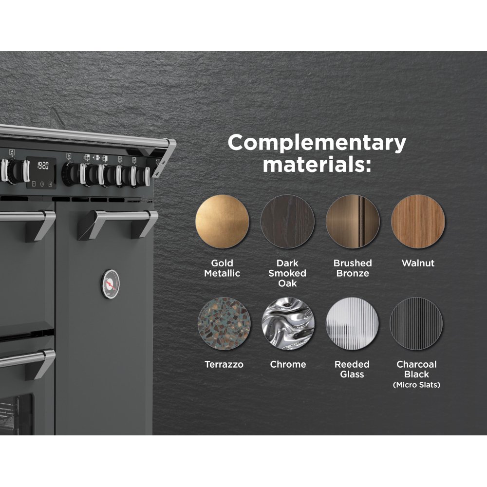 Stoves DX RCA RICH 90Ei RTY AGR 90cm Induction Range Cooker, Anthracite Grey, A Rated