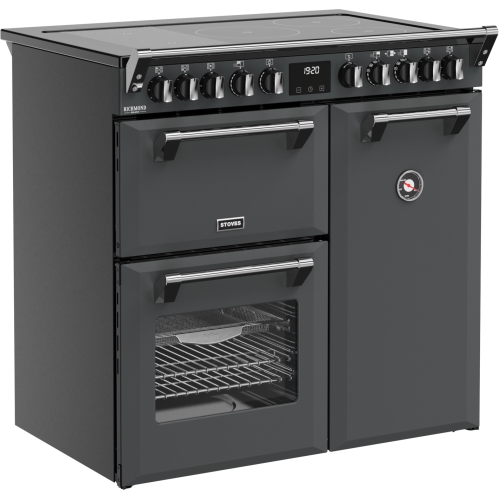 Stoves DX RCA RICH 90Ei RTY AGR 90cm Induction Range Cooker, Anthracite Grey, A Rated