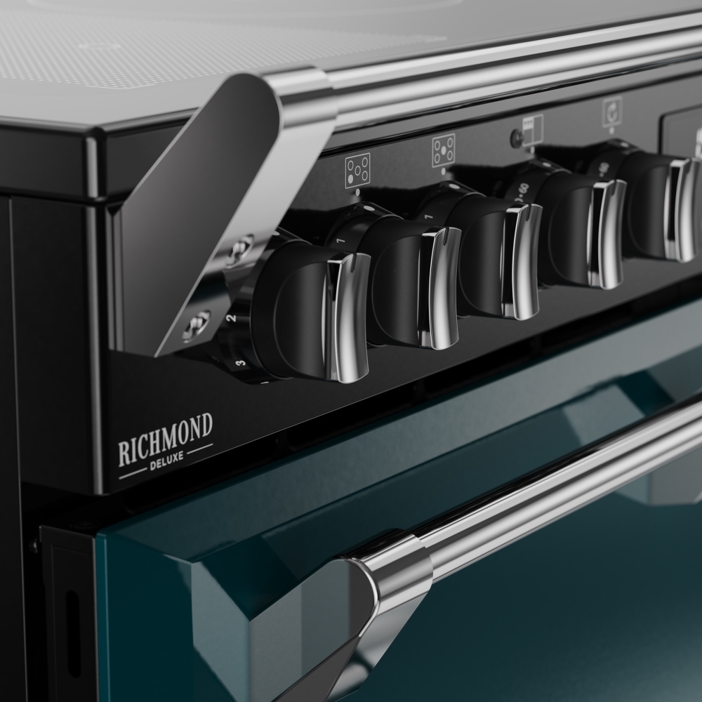 Stoves DX RCA RICH 90Ei RTY DMA 90cm Induction Range Cooker, Deep Marine, Green, A Rated