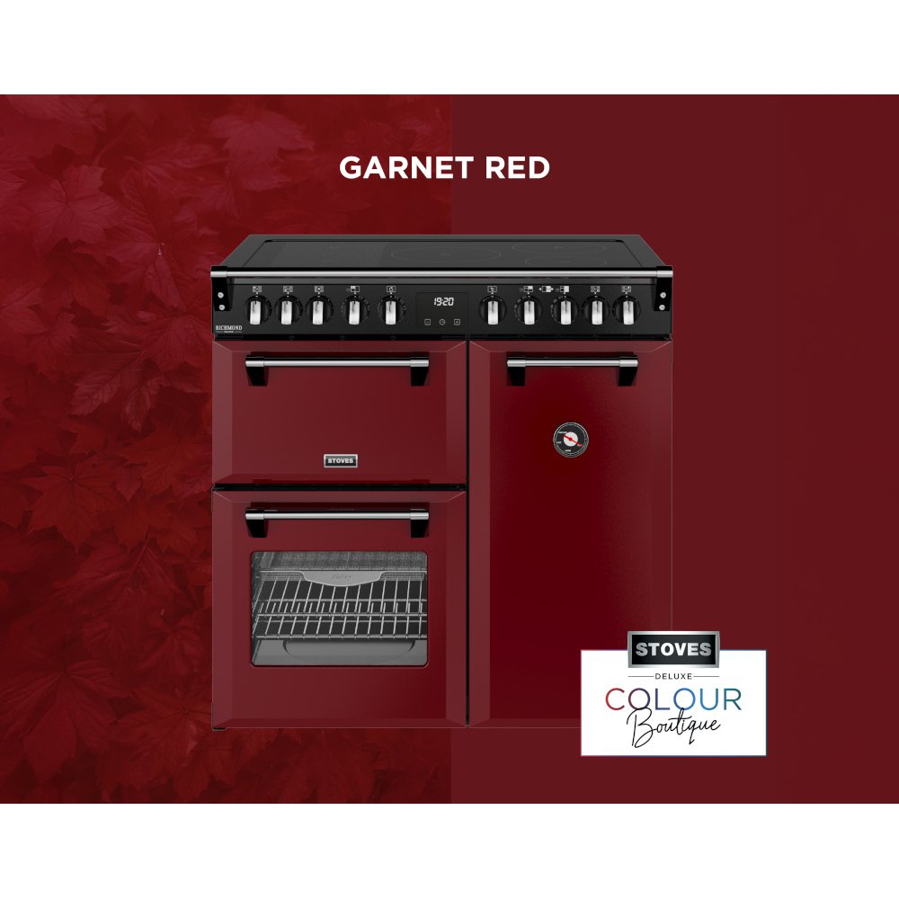 Stoves DX RCA RICH 90Ei RTY GAR 90cm Induction Range Cooker, Garnet Red, A Rated