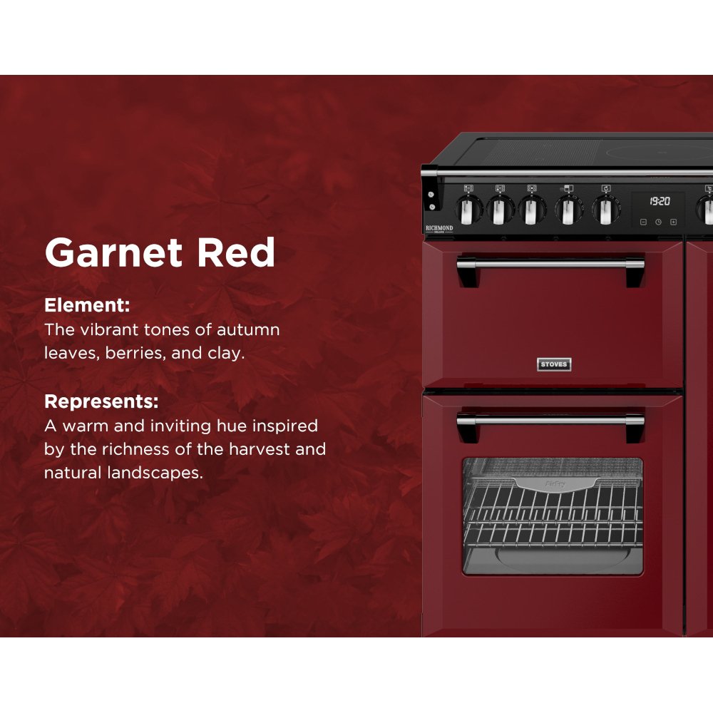Stoves DX RCA RICH 90Ei RTY GAR 90cm Induction Range Cooker, Garnet Red, A Rated