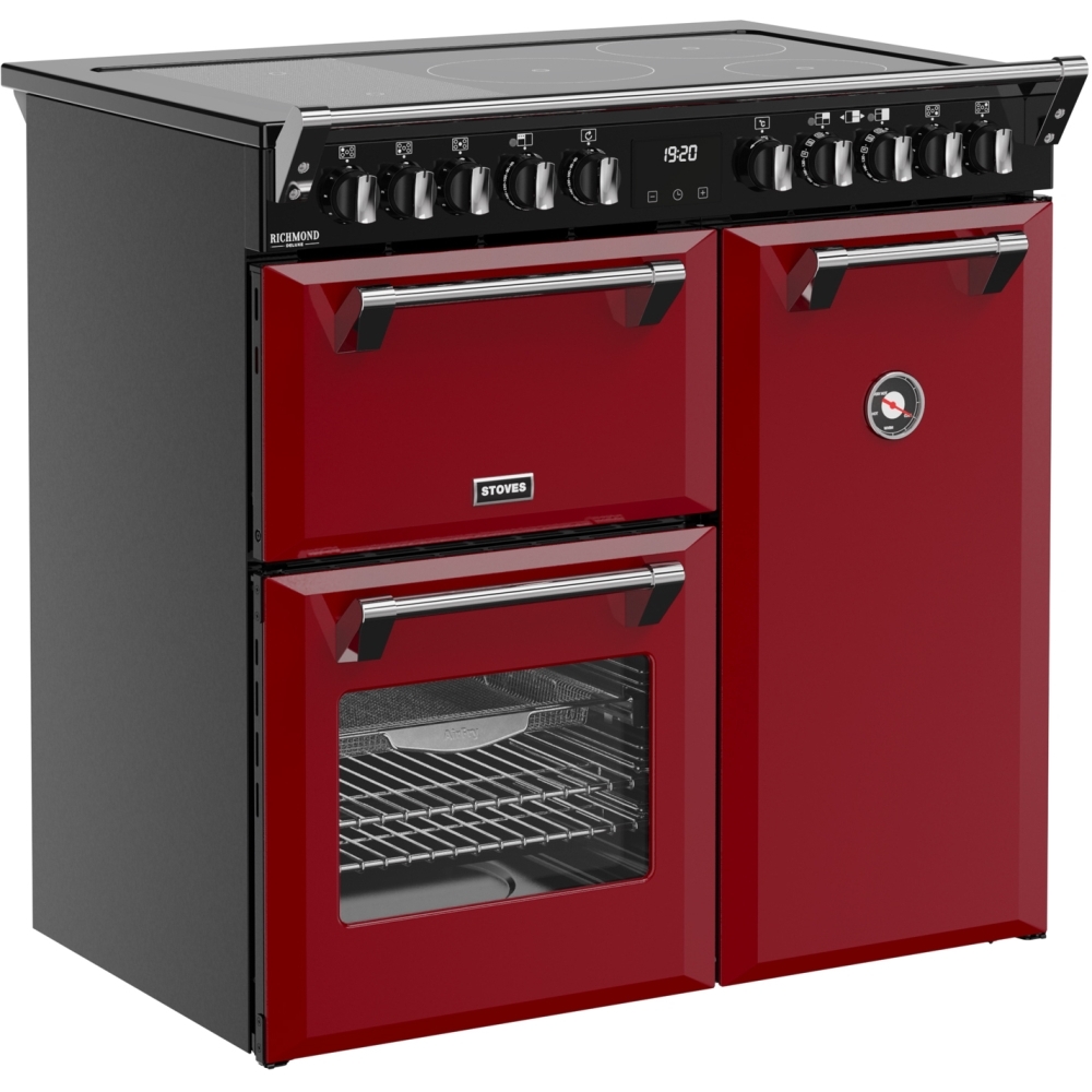 Stoves DX RCA RICH 90Ei RTY GAR 90cm Induction Range Cooker, Garnet Red, A Rated