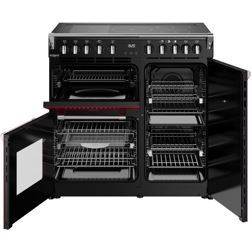 Stoves DX RCA RICH 90Ei RTY GAR 90cm Induction Range Cooker, Garnet Red, A Rated