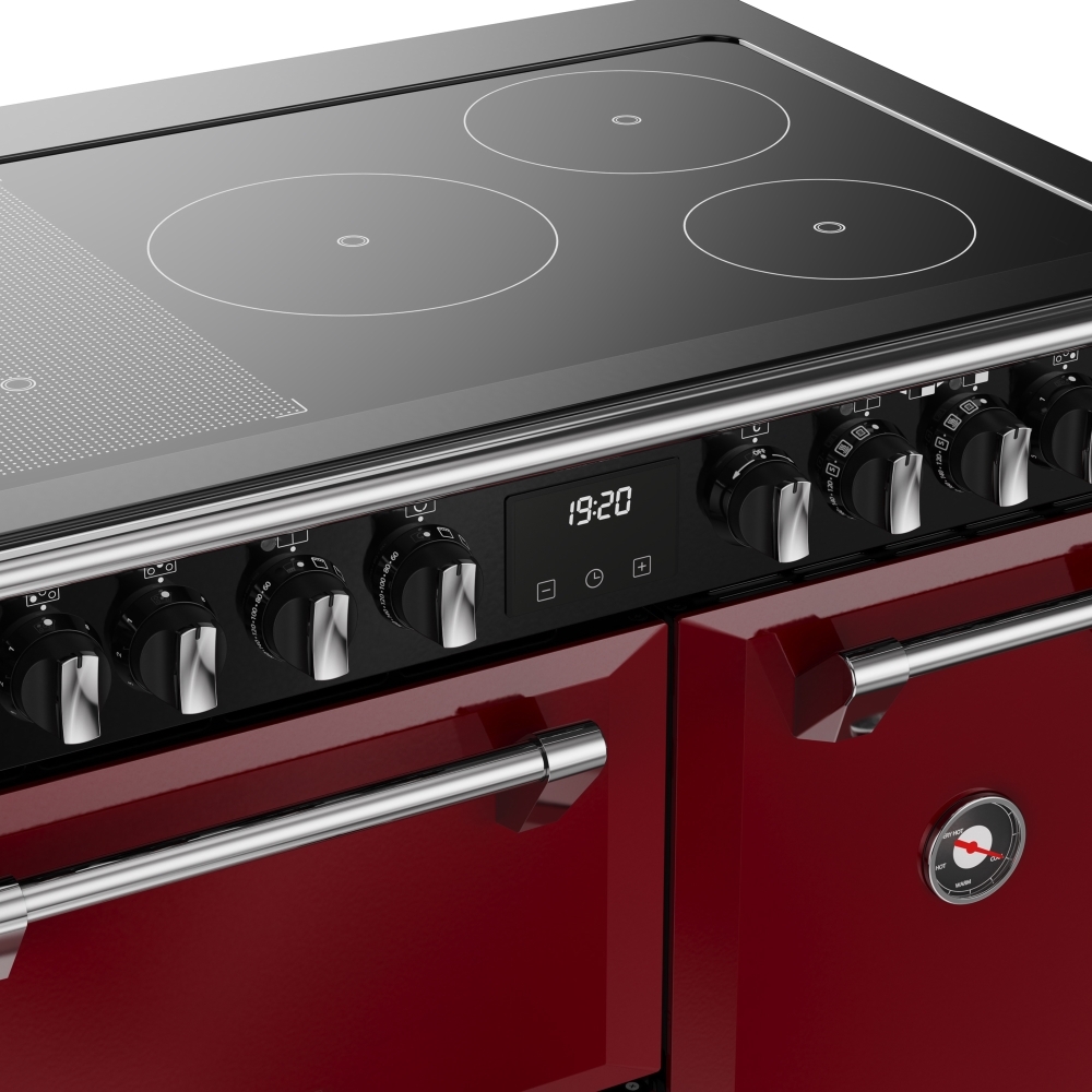 Stoves DX RCA RICH 90Ei RTY GAR 90cm Induction Range Cooker, Garnet Red, A Rated