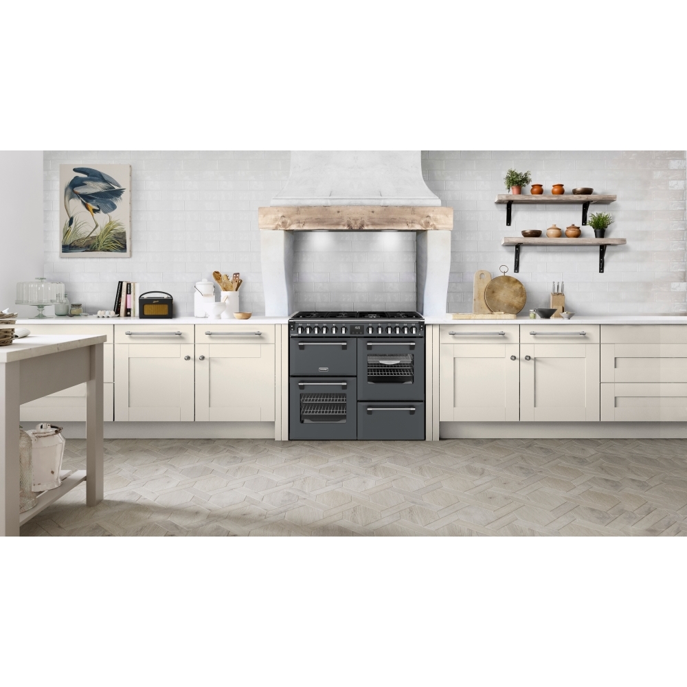 Stoves DX RCA RICH 100DF AGR 100cm Dual Fuel Range Cooker, Anthracite Grey, A Rated