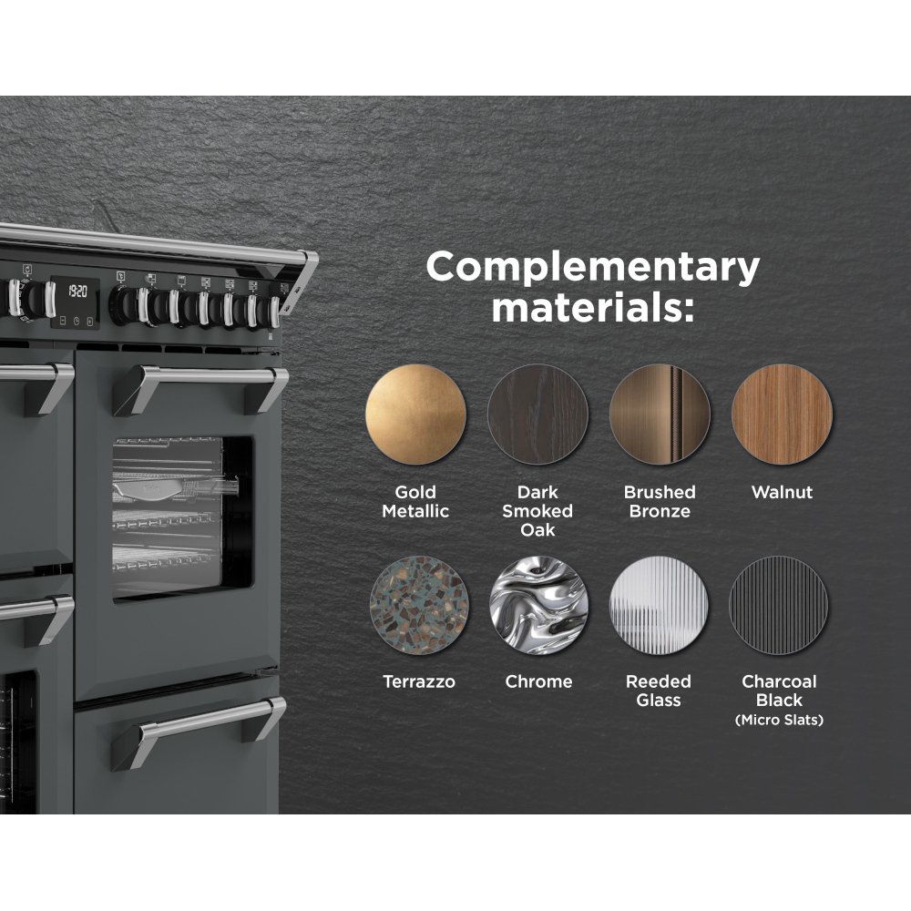 Stoves DX RCA RICH 100DF AGR 100cm Dual Fuel Range Cooker, Anthracite Grey, A Rated