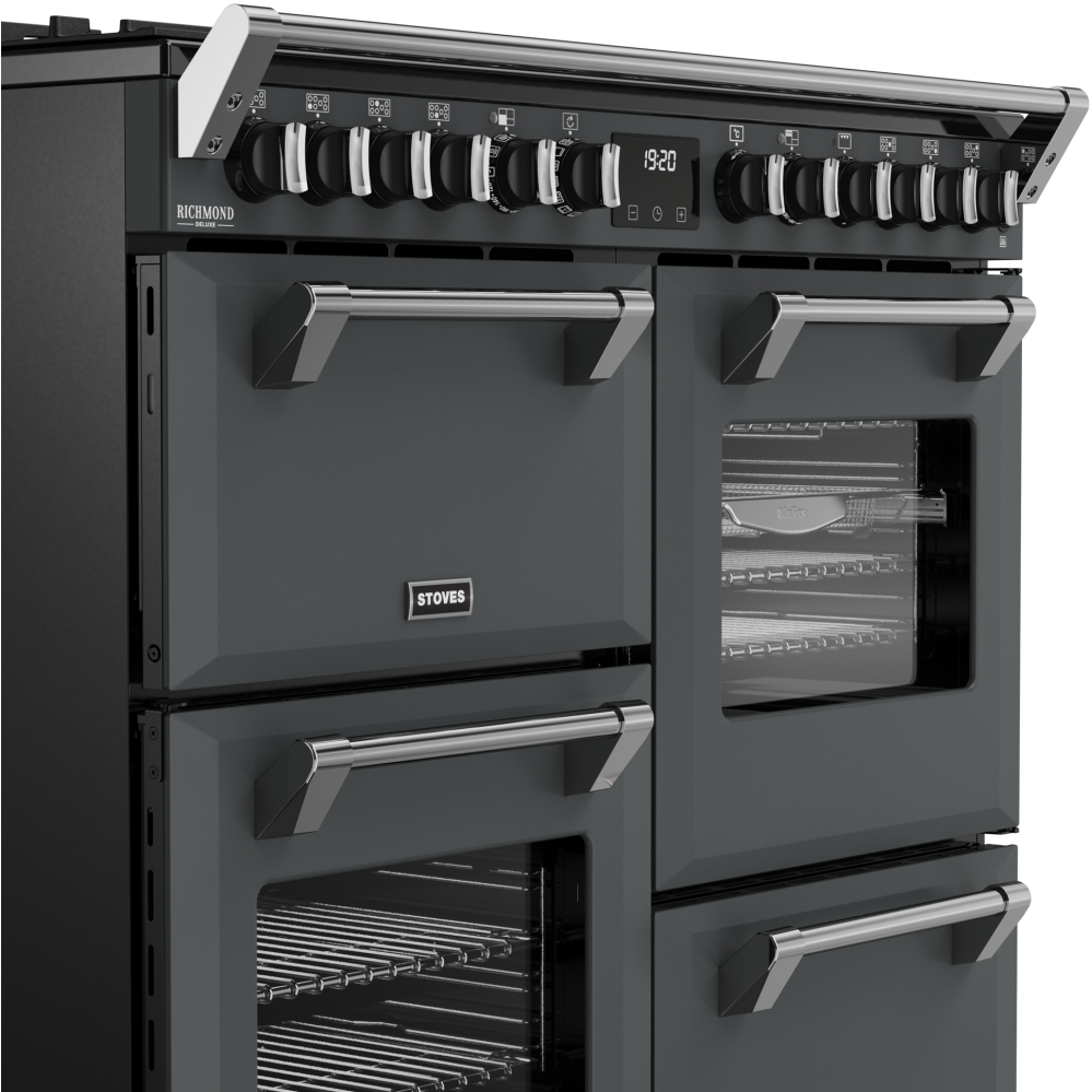 Stoves DX RCA RICH 100DF AGR 100cm Dual Fuel Range Cooker, Anthracite Grey, A Rated