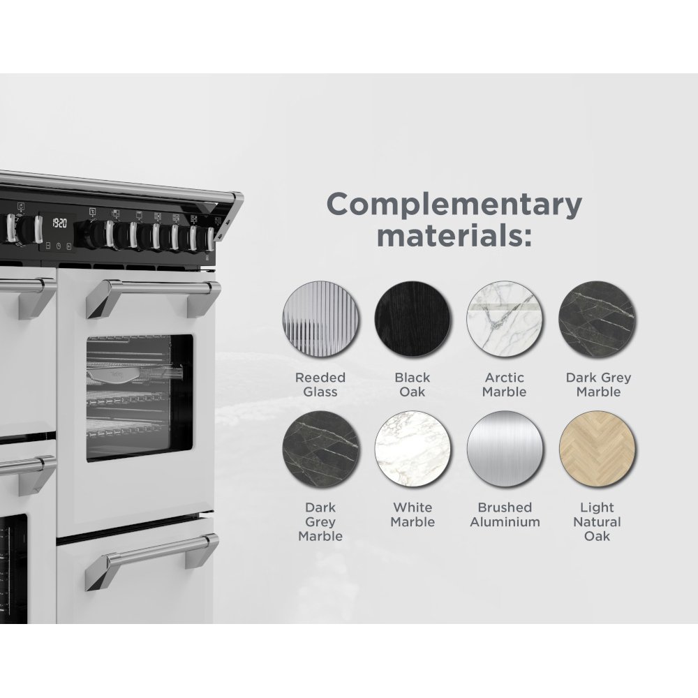 Stoves DX RCA RICH 100DF IWH 100cm Dual Fuel Range Cooker, Ice White, A Rated