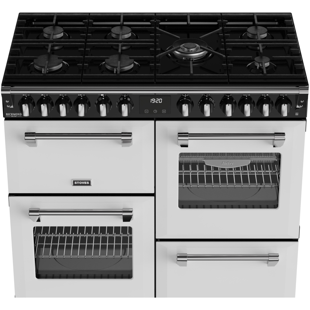 Stoves DX RCA RICH 100DF IWH 100cm Dual Fuel Range Cooker, Ice White, A Rated
