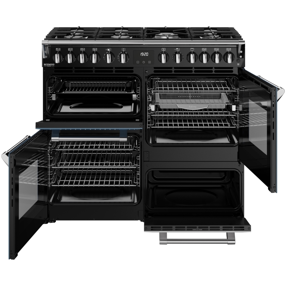 Stoves DX RCA RICH 100DF TWB 100cm Dual Fuel Range Cooker, Twilight Blue, A Rated