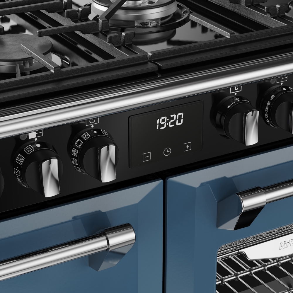 Stoves DX RCA RICH 100DF TWB 100cm Dual Fuel Range Cooker, Twilight Blue, A Rated