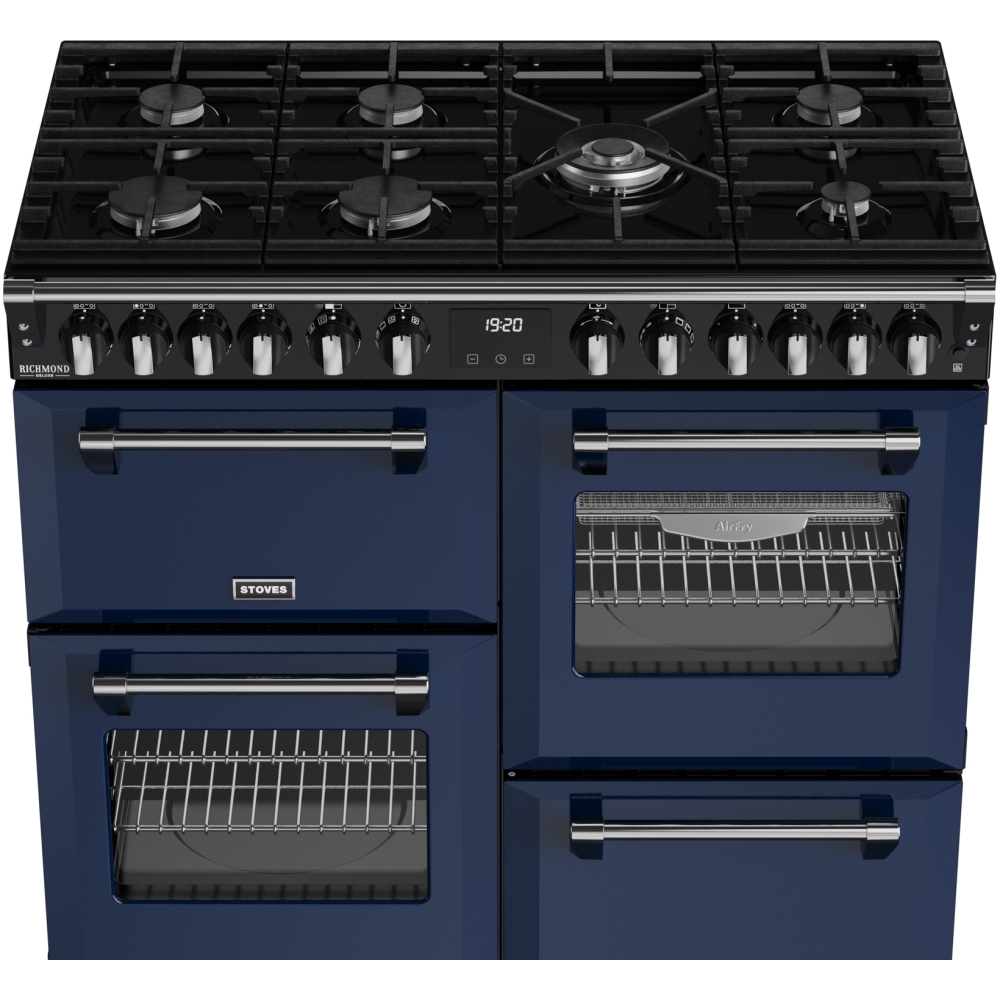 Stoves DX RCA RICH 100DF MBL 100cm Dual Fuel Range Cooker, Midnight Blue, A Rated