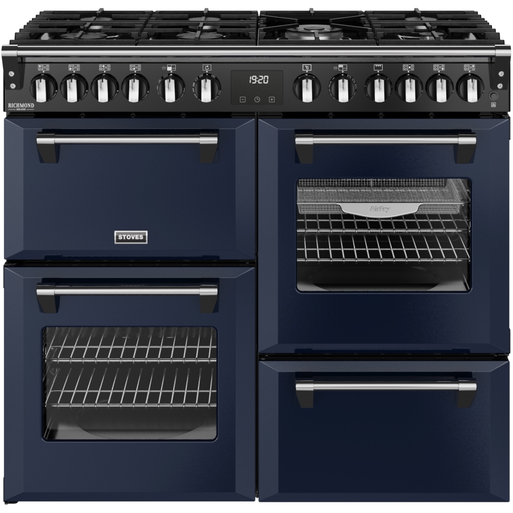 Stoves DX RCA RICH 100DF MBL 100cm Dual Fuel Range Cooker, Midnight Blue, A Rated