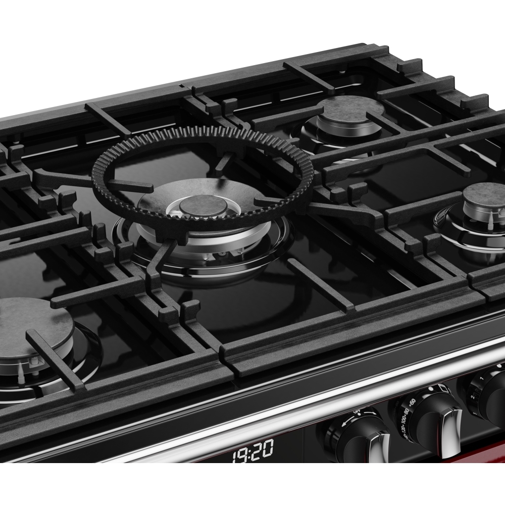 Stoves DX RCA RICH 100DF GAR 100cm Dual Fuel Range Cooker, Garnet Red, A Rated