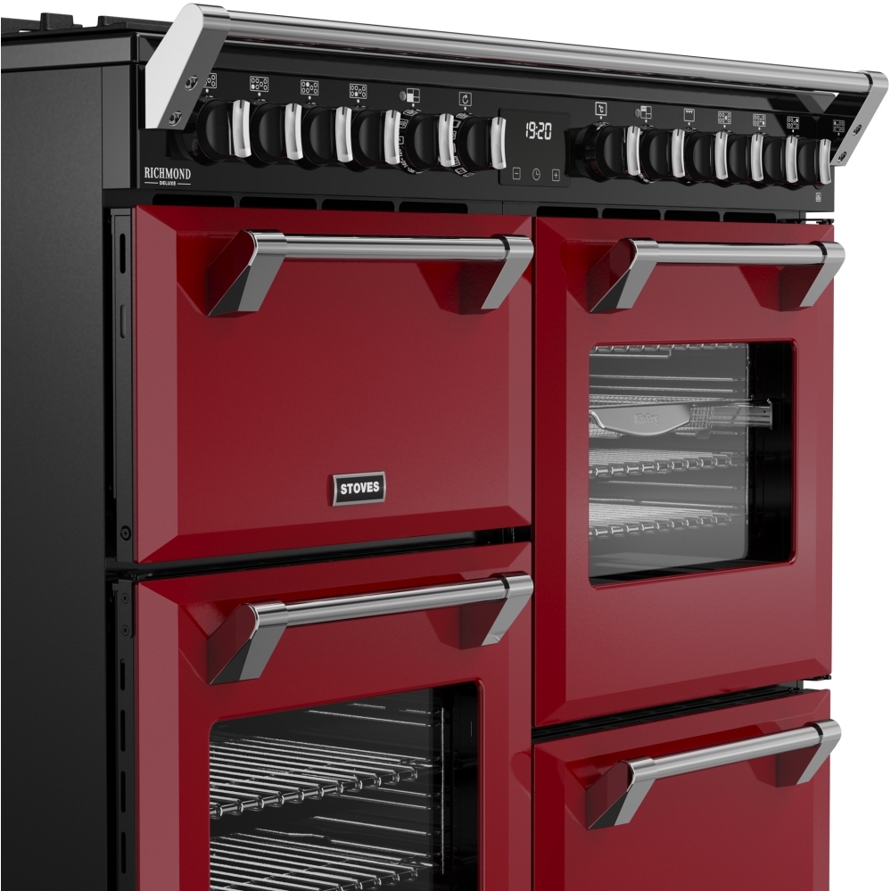 Stoves DX RCA RICH 100DF GAR 100cm Dual Fuel Range Cooker, Garnet Red, A Rated