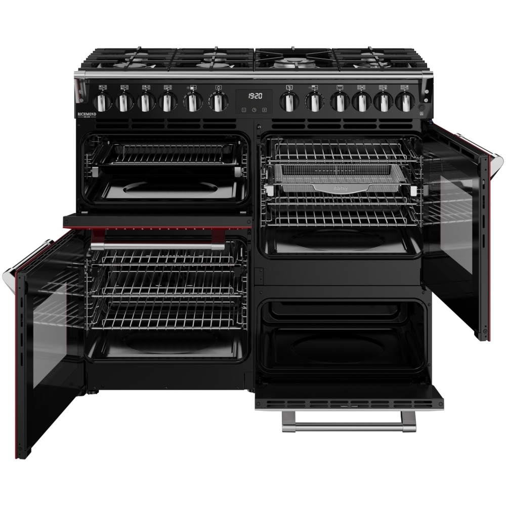 Stoves DX RCA RICH 100DF GAR 100cm Dual Fuel Range Cooker, Garnet Red, A Rated