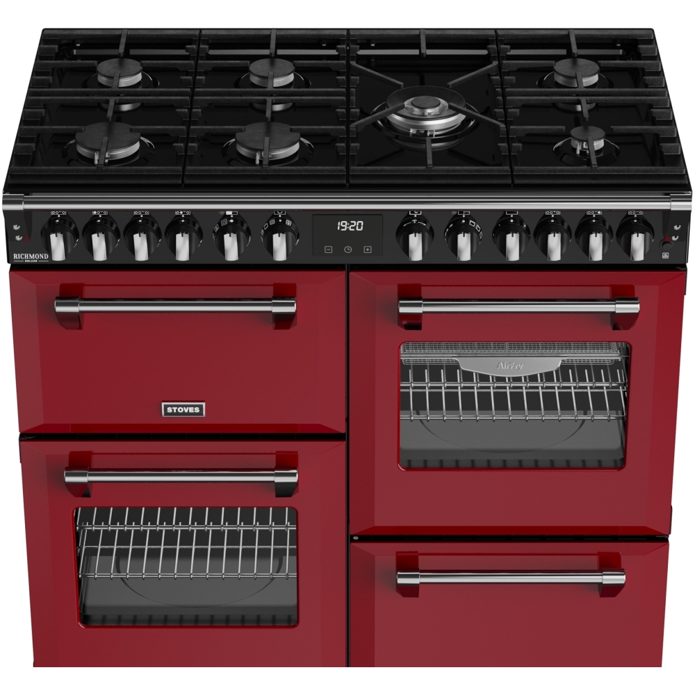 Stoves DX RCA RICH 100DF GAR 100cm Dual Fuel Range Cooker, Garnet Red, A Rated