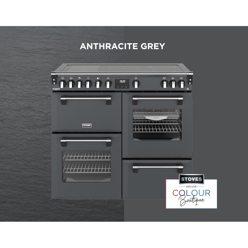 Stoves DX RCA RICH 100Ei RTY AGR 100cm Induction Range Cooker, Anthracite Grey, A Rated