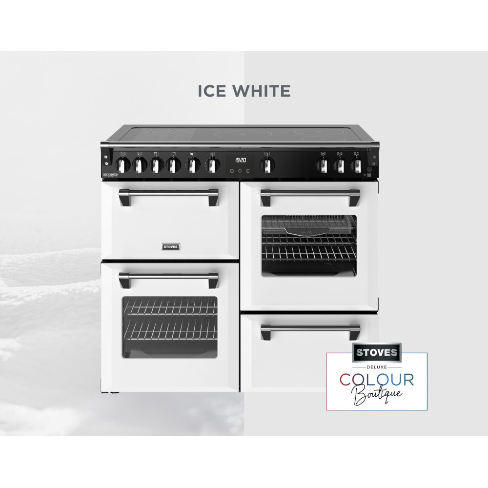 Stoves DX RCA RICH 100Ei RTY IWH 100cm Induction Range Cooker, Ice White, A Rated