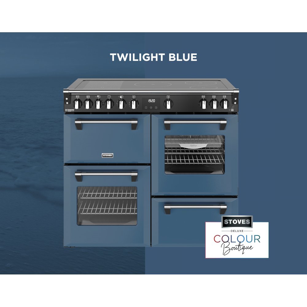 Stoves DX RCA RICH 100Ei RTY TWB 100cm Induction Range Cooker, Twilight Blue, A Rated
