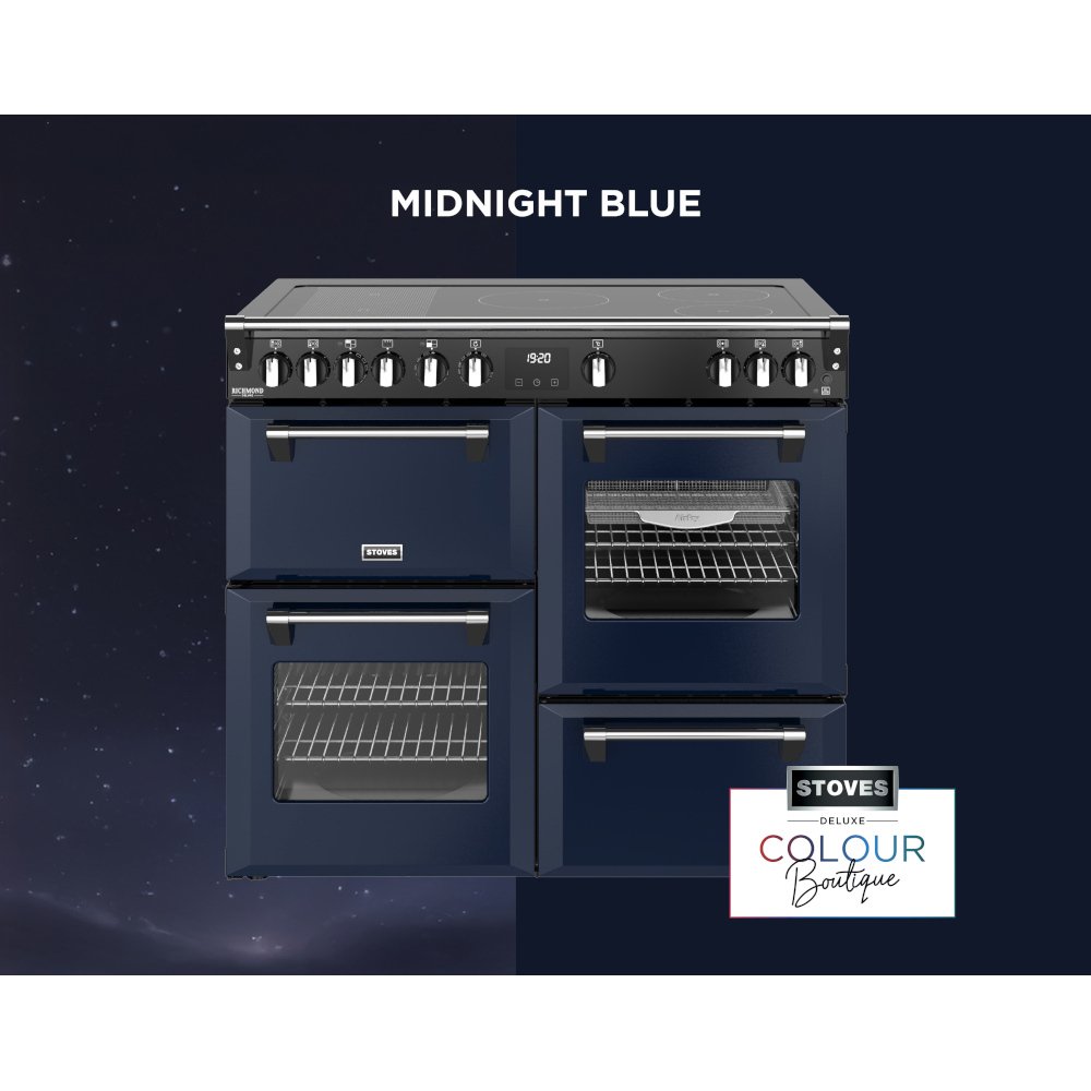 Stoves DX RCA RICH 100Ei RTY MBL 100cm Induction Range Cooker, Midnight Blue, A Rated