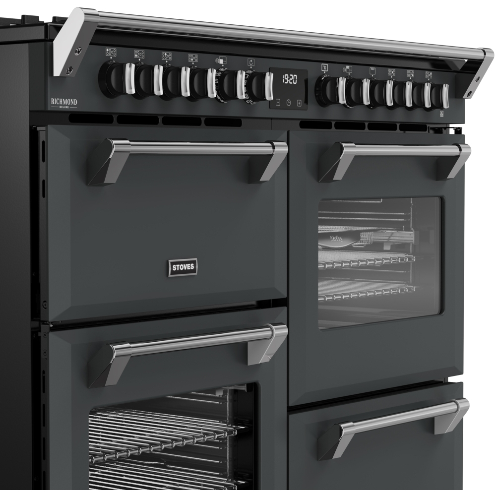 Stoves DX RCA RICH 110DF AGR 110cm Dual Fuel Range Cooker, Anthracite Grey, A Rated