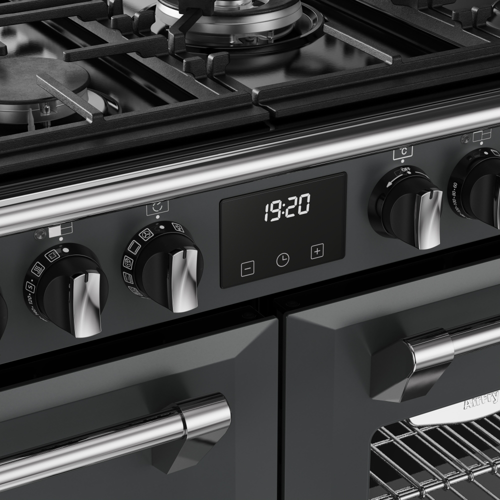 Stoves DX RCA RICH 110DF AGR 110cm Dual Fuel Range Cooker, Anthracite Grey, A Rated
