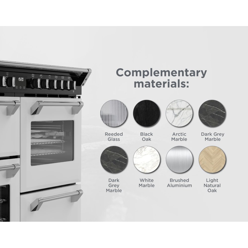 Stoves DX RCA RICH 110DF IWH 110cm Dual Fuel Range Cooker, Ice White, A Rated