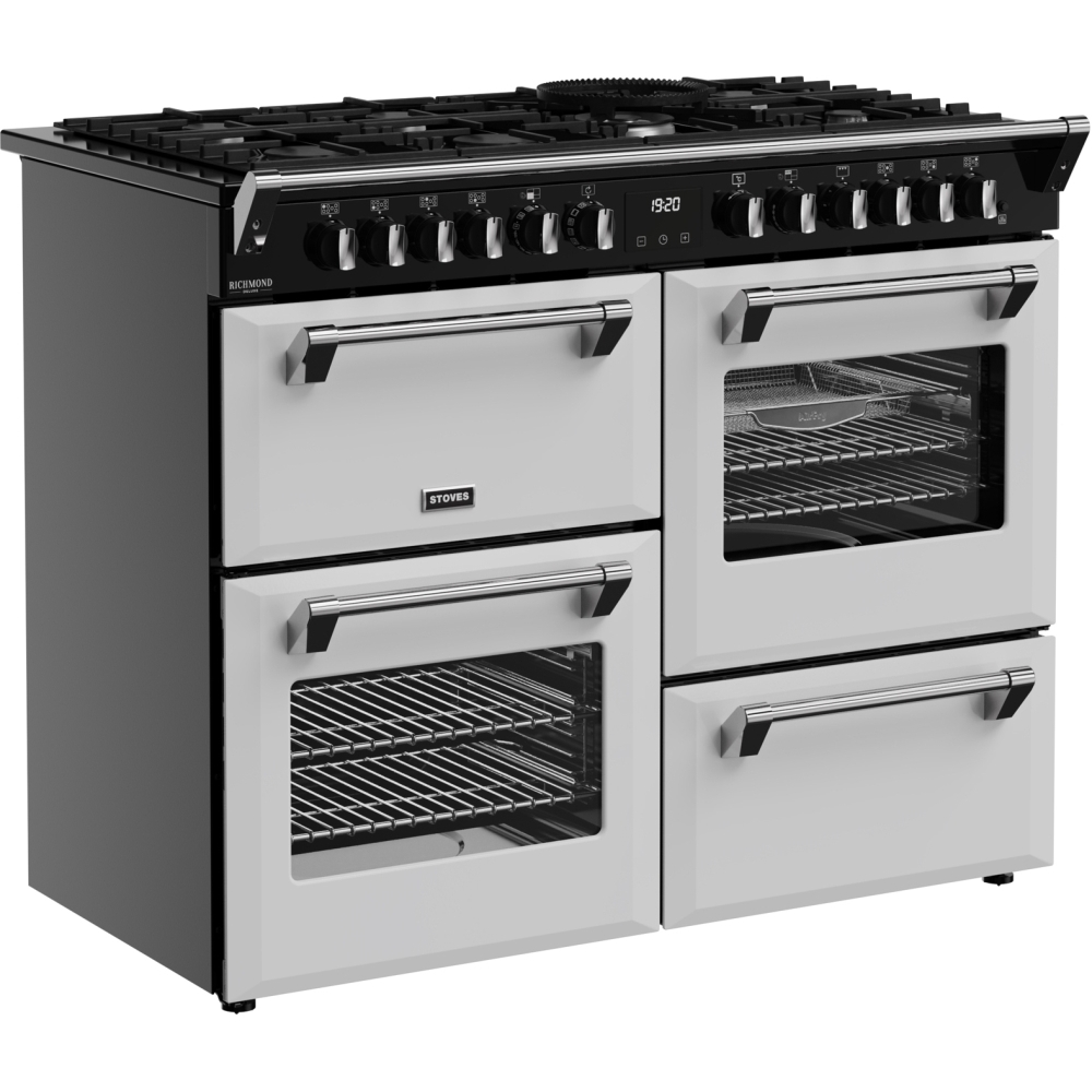Stoves DX RCA RICH 110DF IWH 110cm Dual Fuel Range Cooker, Ice White, A Rated