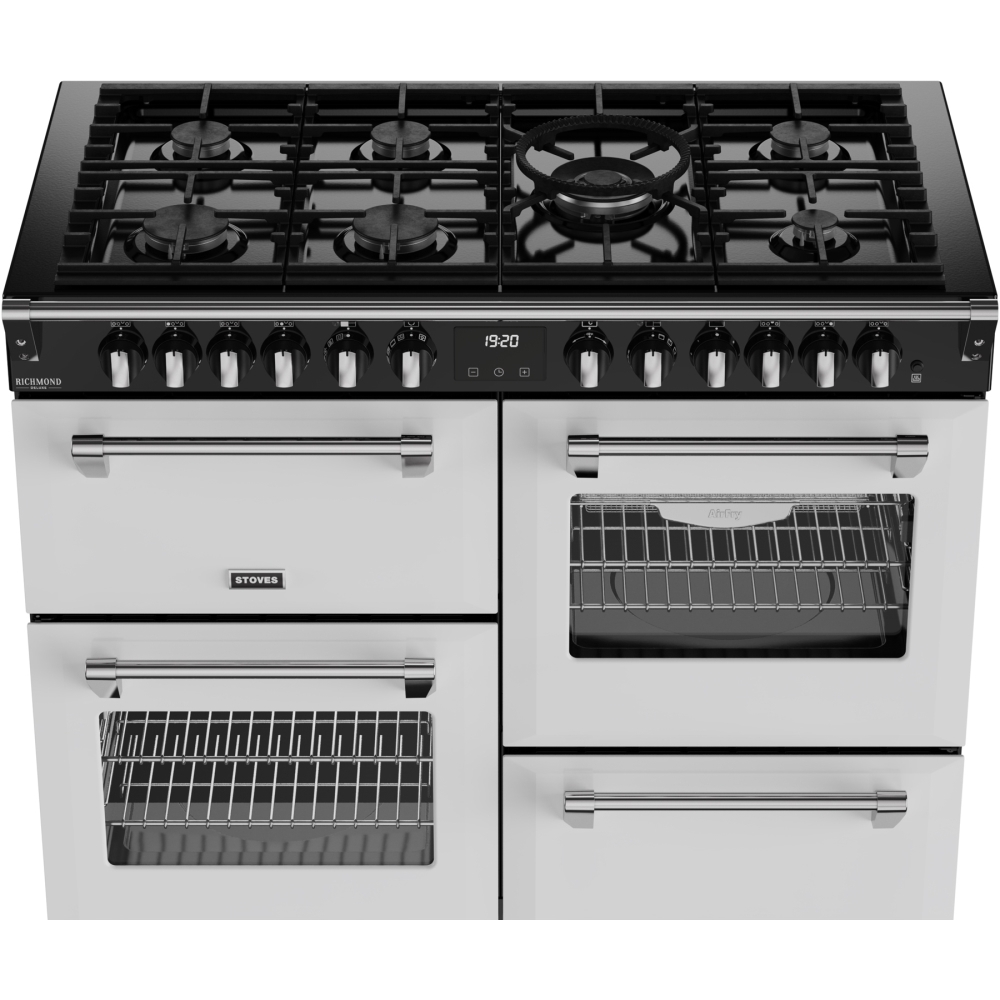 Stoves DX RCA RICH 110DF IWH 110cm Dual Fuel Range Cooker, Ice White, A Rated