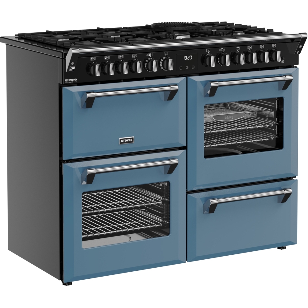 Stoves DX RCA RICH 110DF TWB 110cm Dual Fuel Range Cooker, Twilight Blue, A Rated