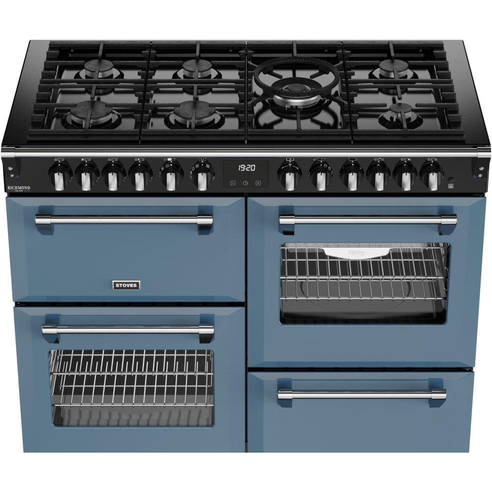 Stoves DX RCA RICH 110DF TWB 110cm Dual Fuel Range Cooker, Twilight Blue, A Rated