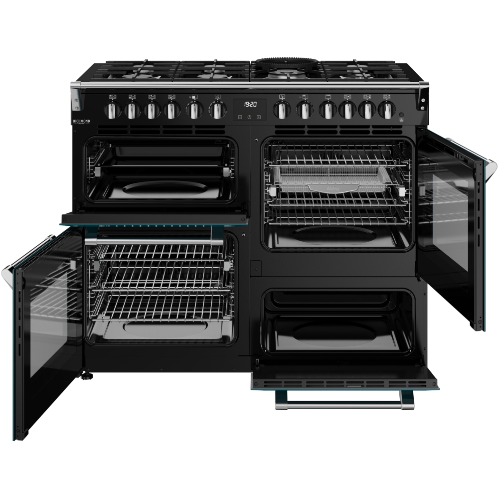 Stoves DX RCA RICH 110DF DMA 110cm Dual Fuel Range Cooker, Deep Marine, Green, A Rated