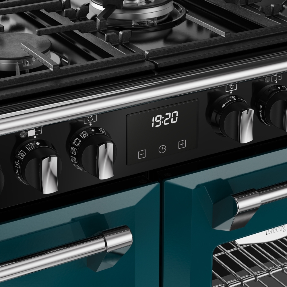 Stoves DX RCA RICH 110DF DMA 110cm Dual Fuel Range Cooker, Deep Marine, Green, A Rated