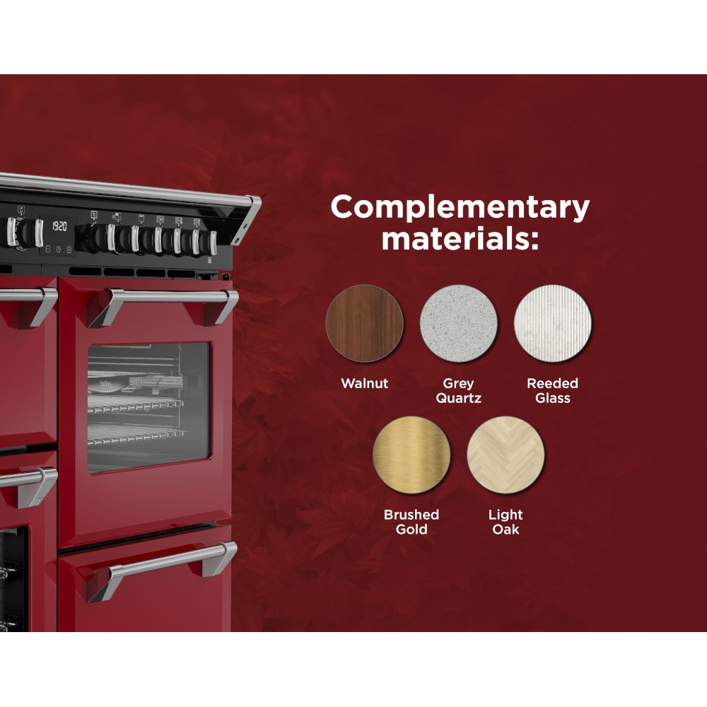 Stoves DX RCA RICH 110DF GAR 110cm Dual Fuel Range Cooker, Garnet Red, A Rated