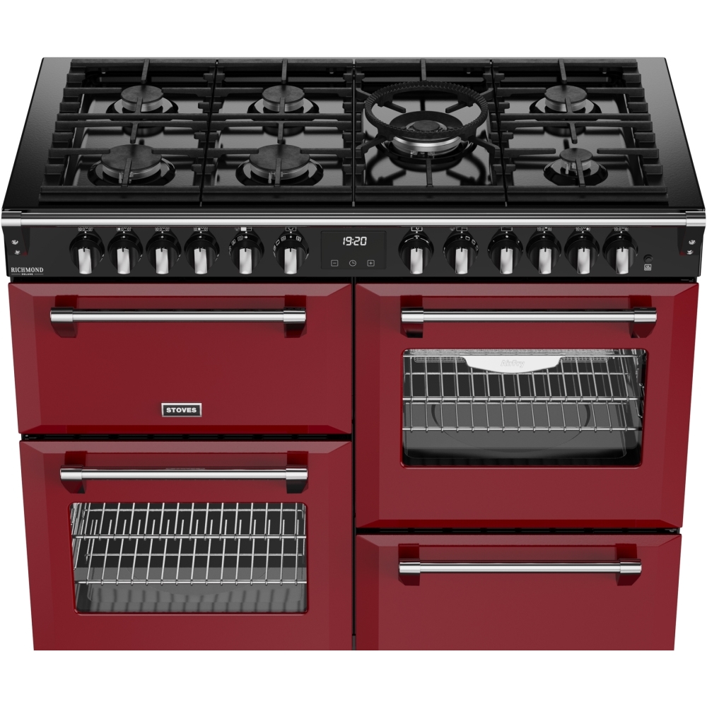Stoves DX RCA RICH 110DF GAR 110cm Dual Fuel Range Cooker, Garnet Red, A Rated