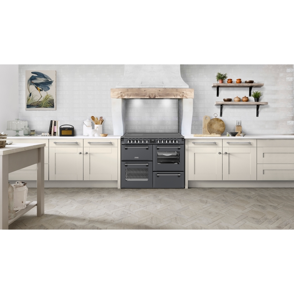 Stoves DX RCA RICH 110Ei RTY AGR 110cm Dual Fuel Range Cooker, Anthracite Grey, A Rated