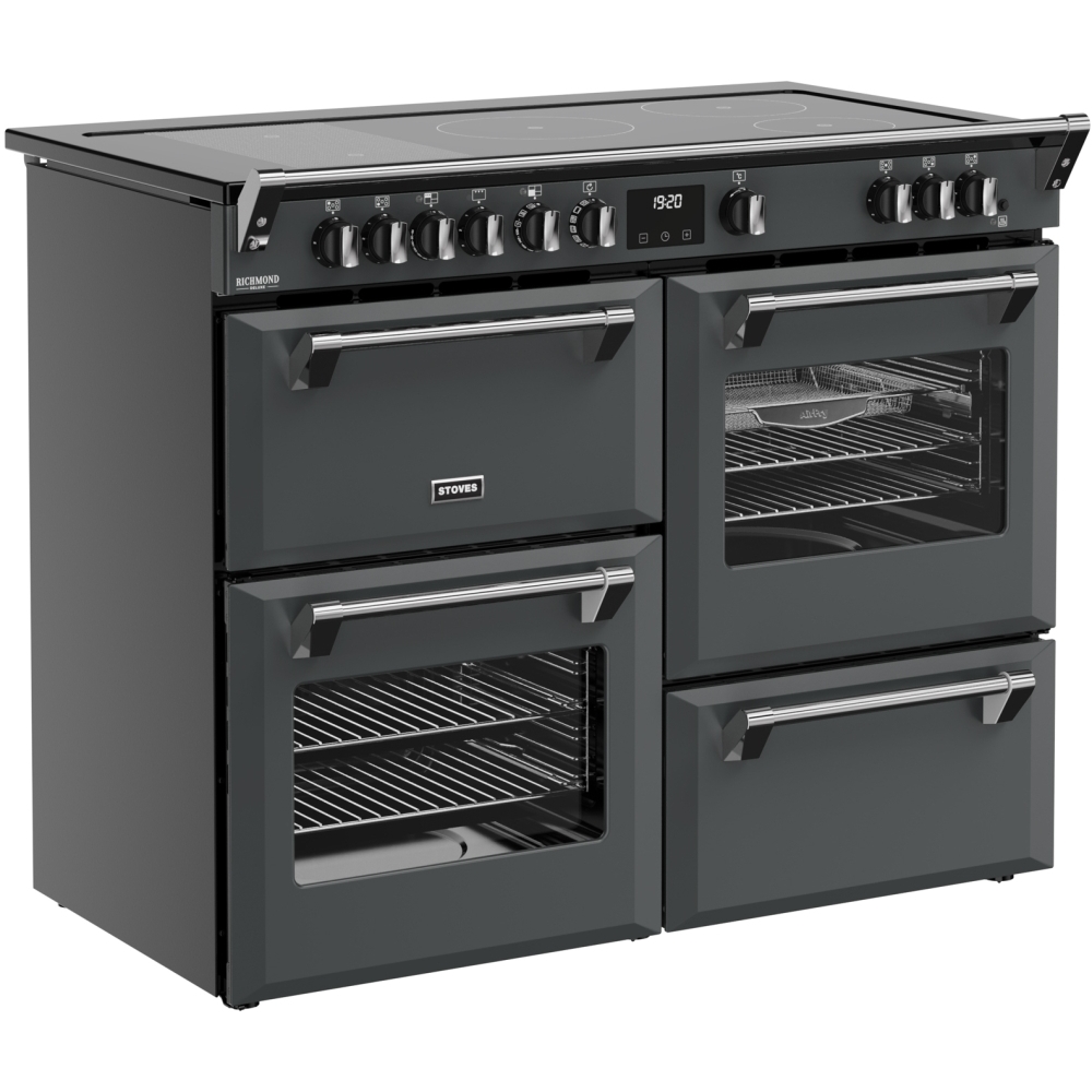 Stoves DX RCA RICH 110Ei RTY AGR 110cm Dual Fuel Range Cooker, Anthracite Grey, A Rated