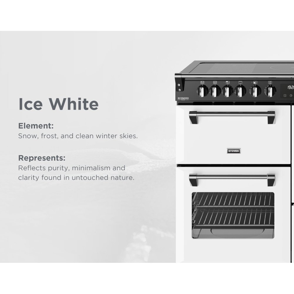 Stoves DX RCA RICH 110Ei RTY IWH 110cm Dual Fuel Range Cooker, Ice White, A Rated