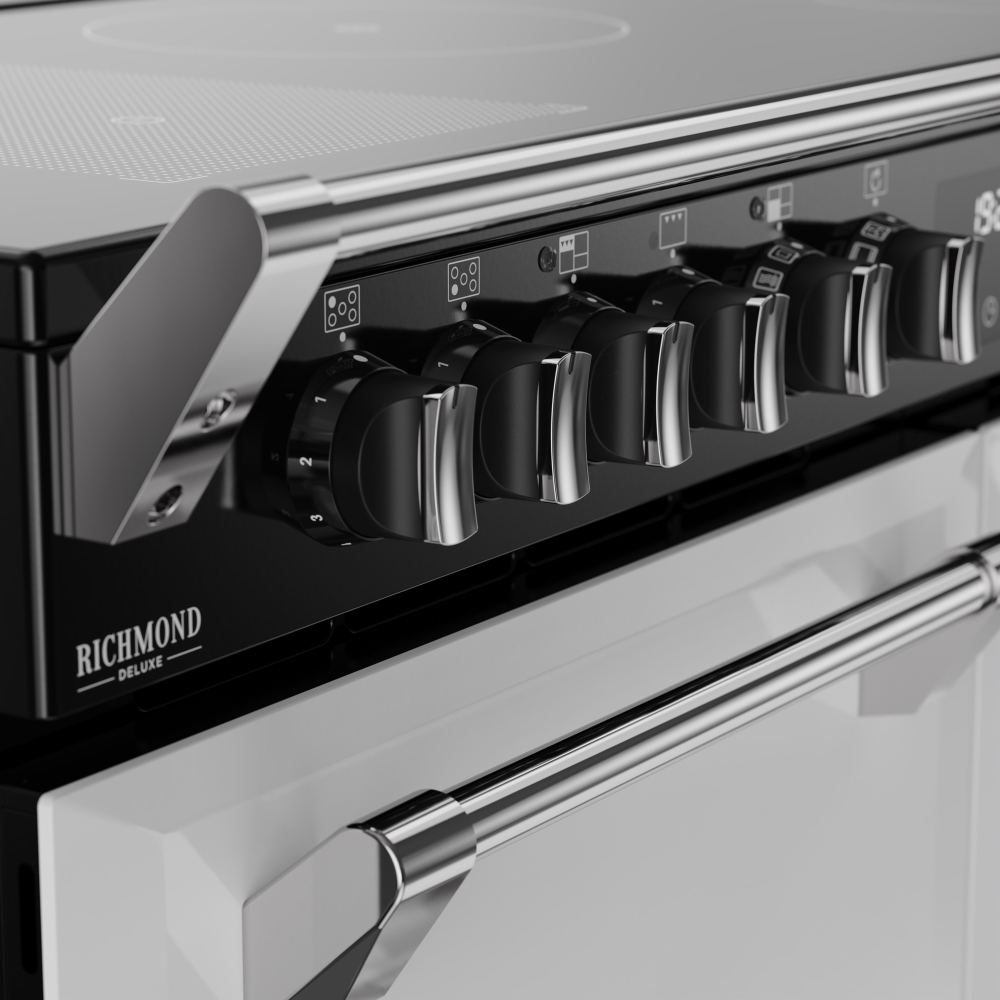 Stoves DX RCA RICH 110Ei RTY IWH 110cm Dual Fuel Range Cooker, Ice White, A Rated