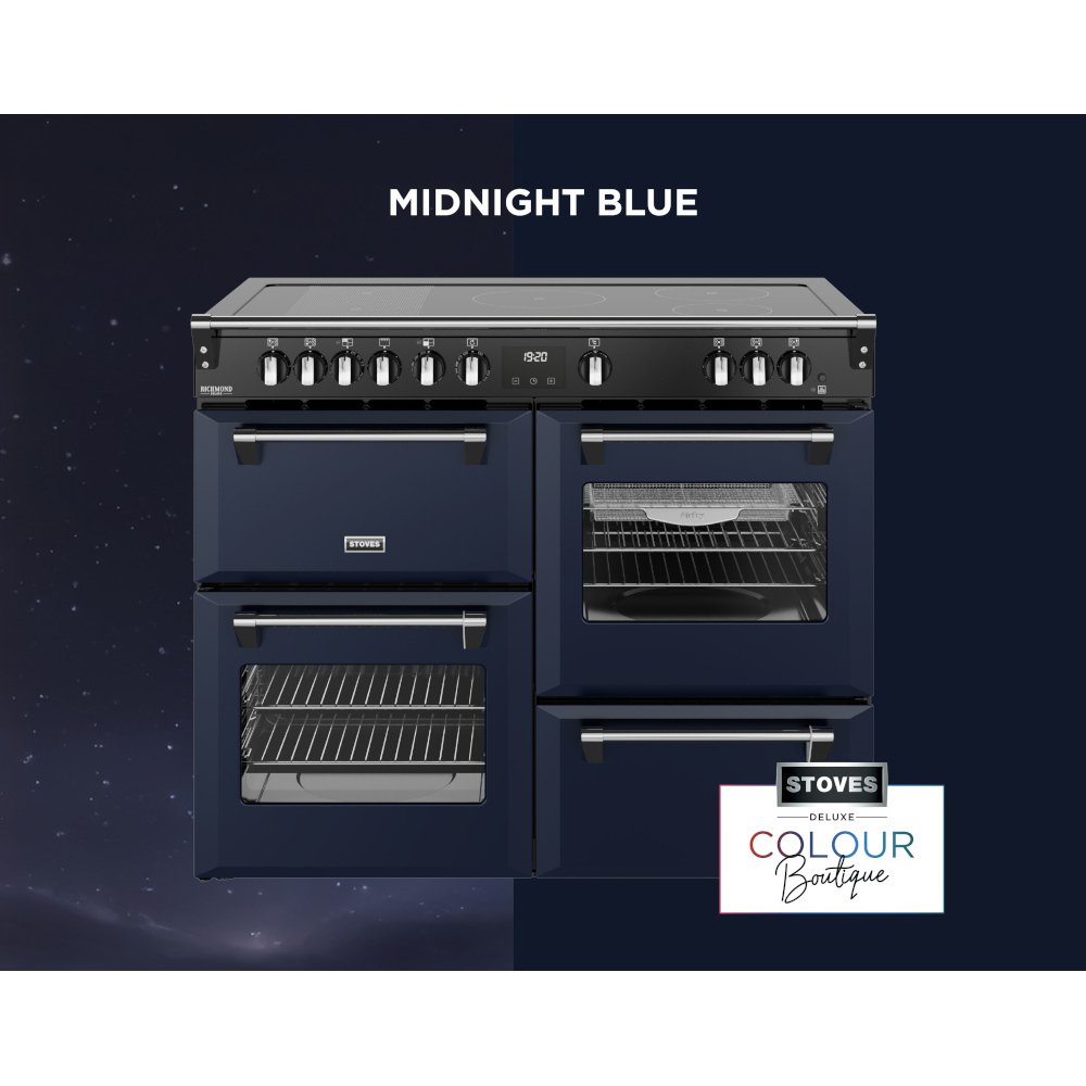 Stoves DX RCA RICH 110Ei RTY MBL 110cm Dual Fuel Range Cooker, Midnight Blue, A Rated