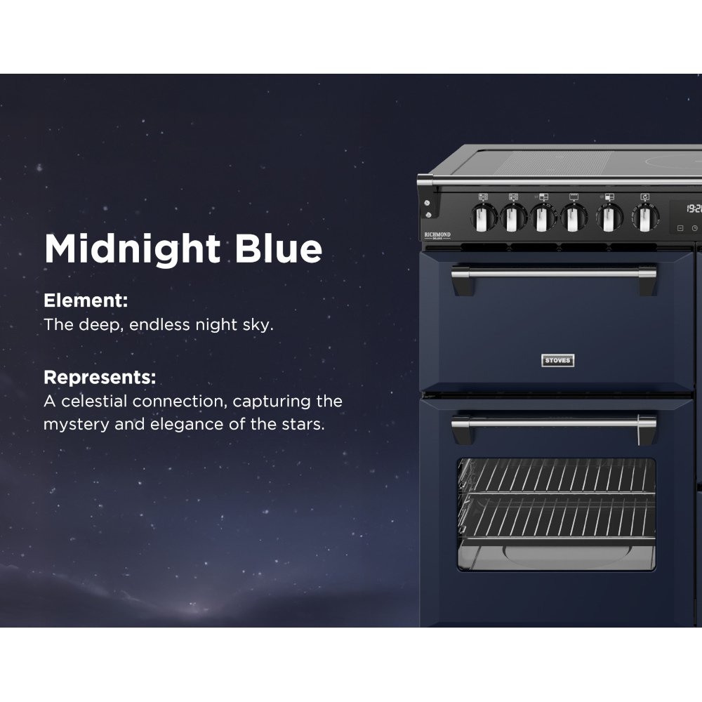 Stoves DX RCA RICH 110Ei RTY MBL 110cm Dual Fuel Range Cooker, Midnight Blue, A Rated