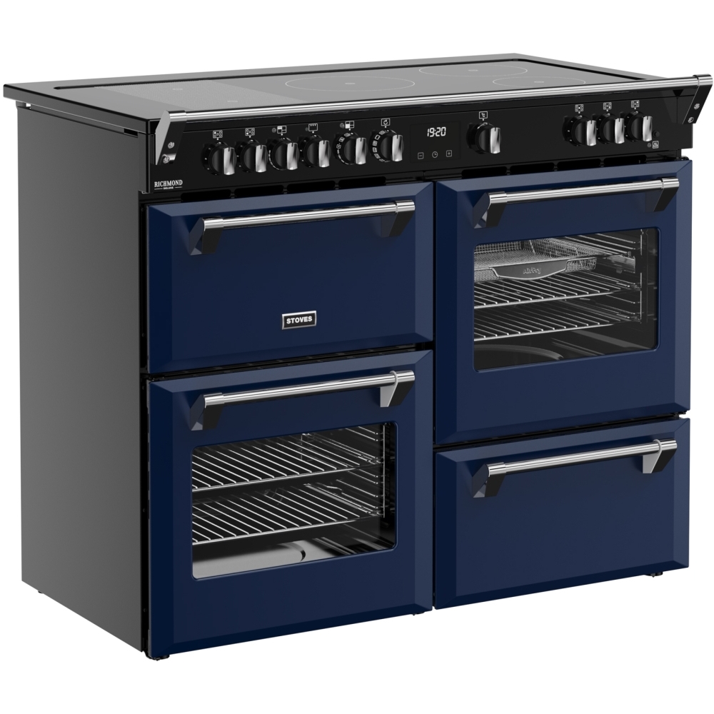 Stoves DX RCA RICH 110Ei RTY MBL 110cm Dual Fuel Range Cooker, Midnight Blue, A Rated
