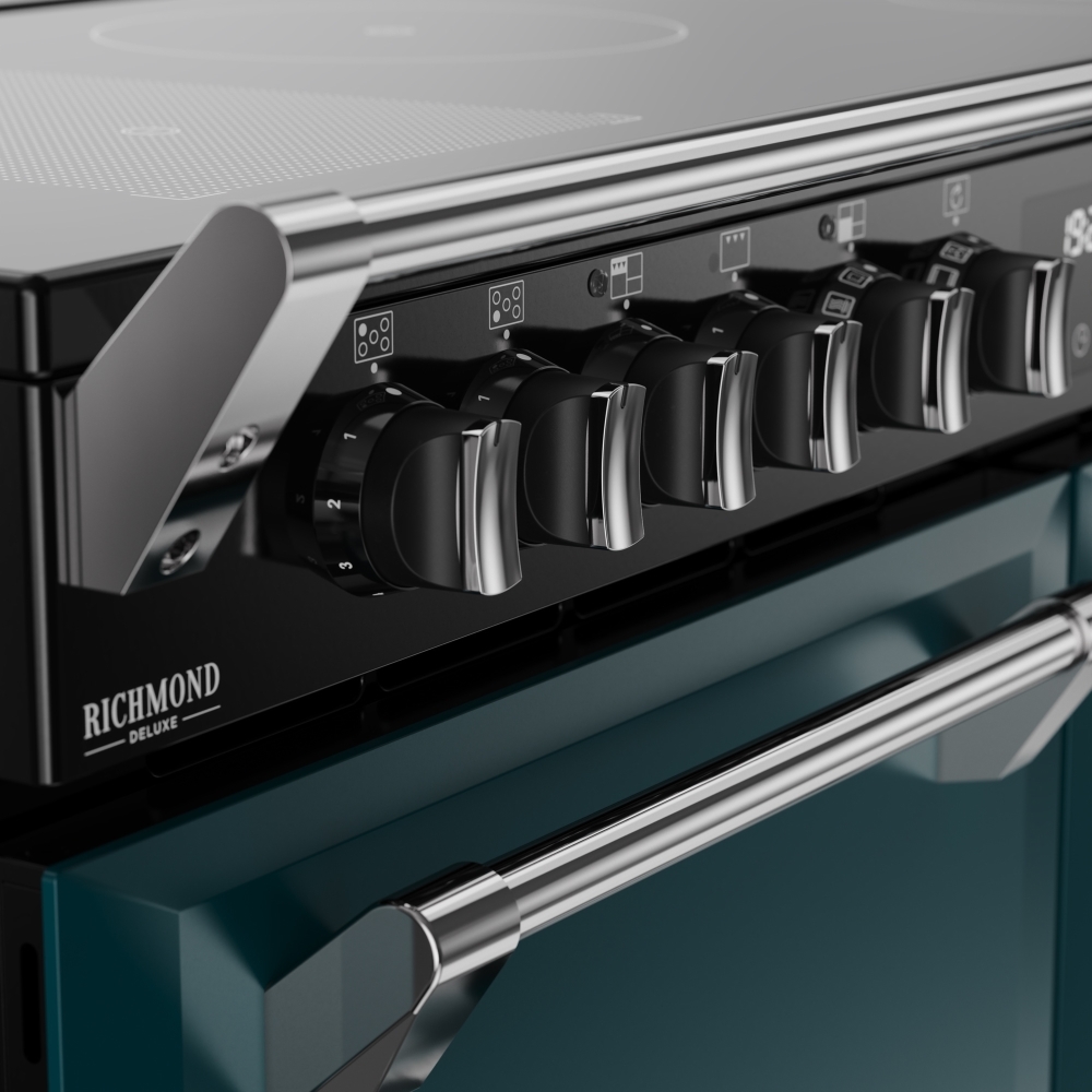 Stoves DX RCA RICH 110Ei RTY DMA 110cm Dual Fuel Range Cooker, Deep Marine, Green, A Rated