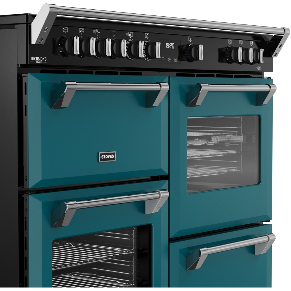 Stoves DX RCA RICH 110Ei RTY DMA 110cm Dual Fuel Range Cooker, Deep Marine, Green, A Rated