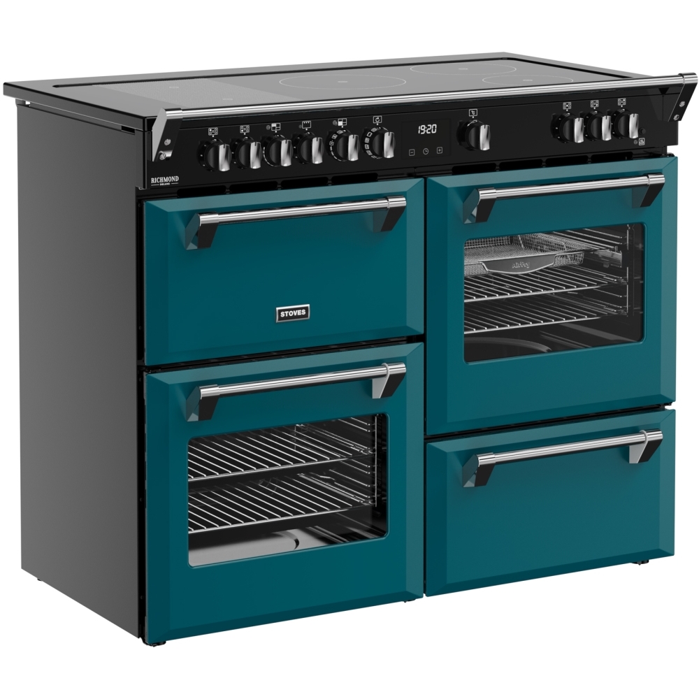 Stoves DX RCA RICH 110Ei RTY DMA 110cm Dual Fuel Range Cooker, Deep Marine, Green, A Rated