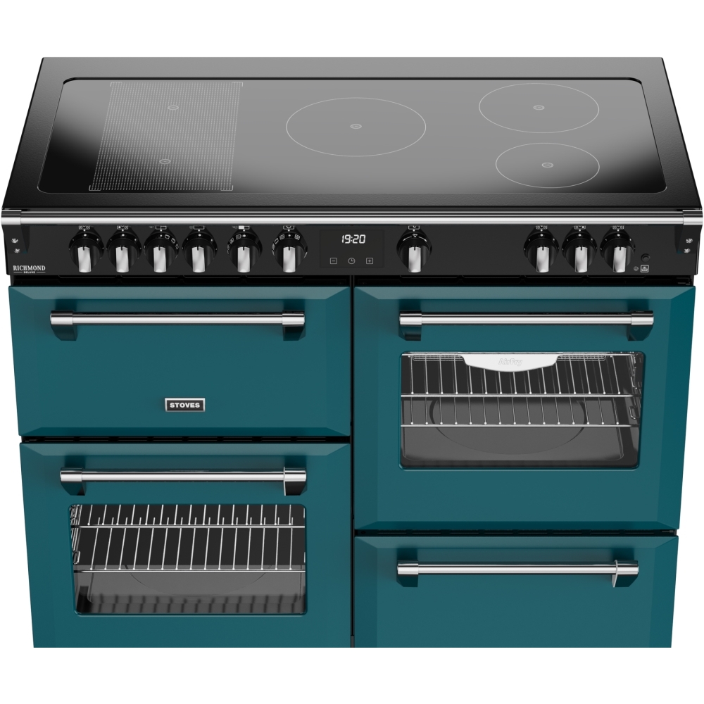 Stoves DX RCA RICH 110Ei RTY DMA 110cm Dual Fuel Range Cooker, Deep Marine, Green, A Rated