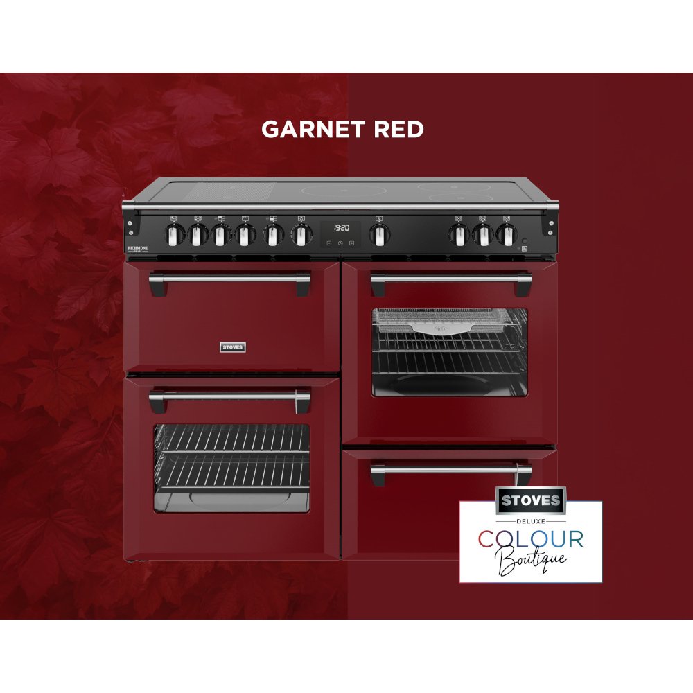 Stoves DX RCA RICH 110Ei RTY GAR 110cm Dual Fuel Range Cooker, Garnet Red, A Rated