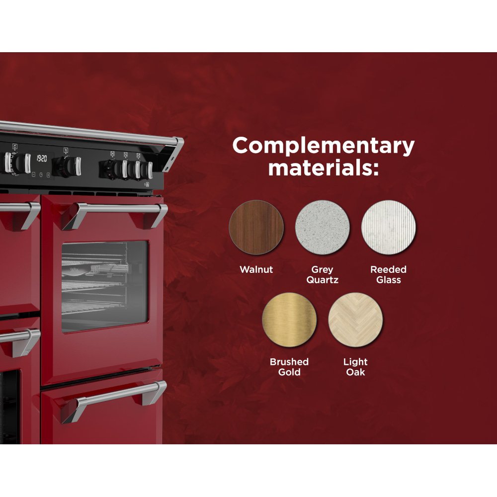 Stoves DX RCA RICH 110Ei RTY GAR 110cm Dual Fuel Range Cooker, Garnet Red, A Rated